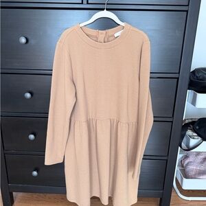 Tan Long Sleeve Dress